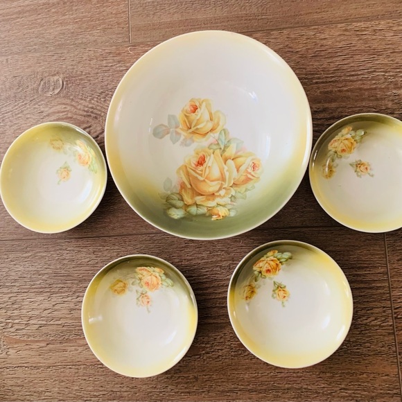 Vintage Germany Hand-Painted
Yellow Roses Serving Bowl - Picture 14 of 15
